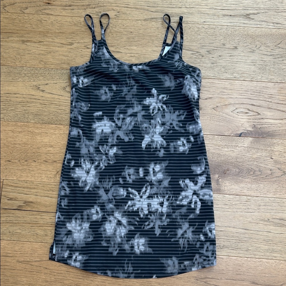 Floral Black and Gray Sport Dress